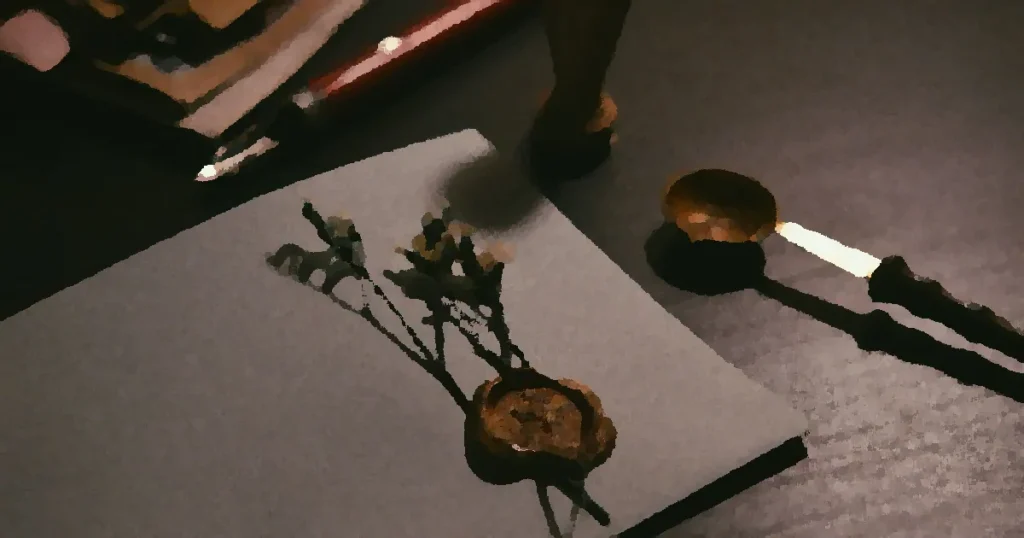 A vintage letter with wax seal and flowers on a desk, evoking nostalgia.