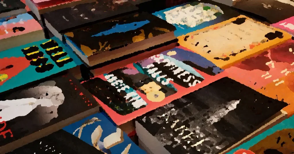 Diverse collection of bestsellers displayed at a New York bookstore, featuring colorful covers and popular titles.