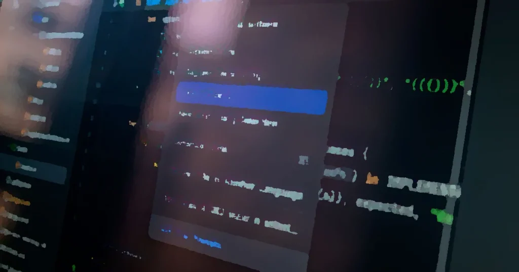 Detailed view of a computer screen displaying code with a menu of AI actions, illustrating modern software development.