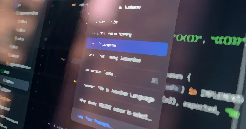 Close-up of AI-assisted coding with menu options for debugging and problem-solving.