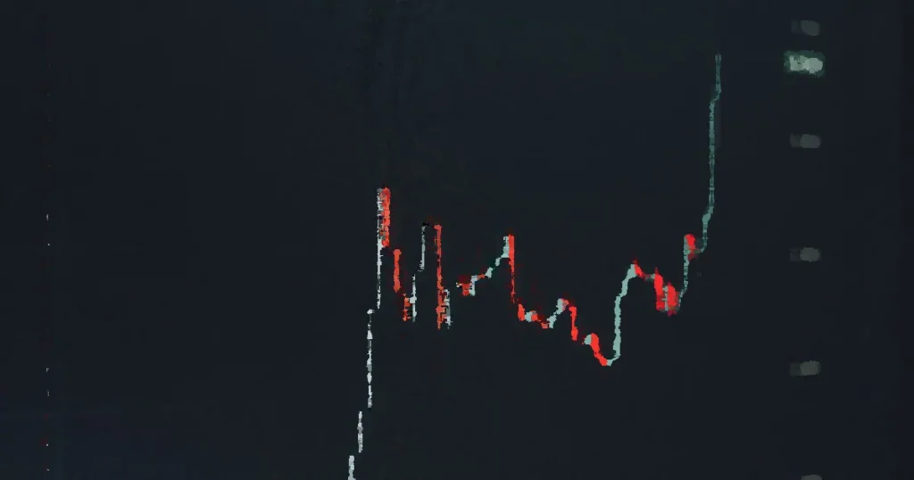 Analyzing a bullish financial chart highlighting a significant upward trend in the market.
