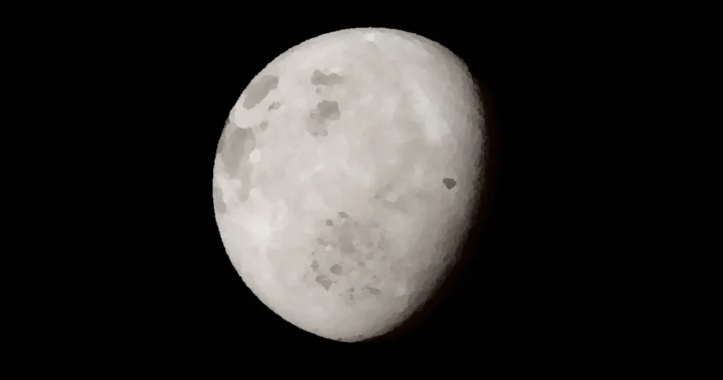 A detailed image of the moon's surface showing its unique craters and textures against a black background.