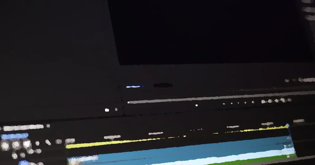 Close-up of a video editing software interface showing timeline and controls.